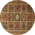 thumbnail image 1 of Ahgly Company Indoor Round Persian Brown Traditional Area Rugs, 6' Round, 1 of 4