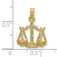thumbnail image 2 of 14k Yellow Gold Libra Zodiac Necklace Charm Pendant, 2 of 6