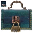thumbnail image 1 of Vintage Jewelry Trinket Box Wooden Hasp Jewelry Case Decorative Storage Box, 1 of 8