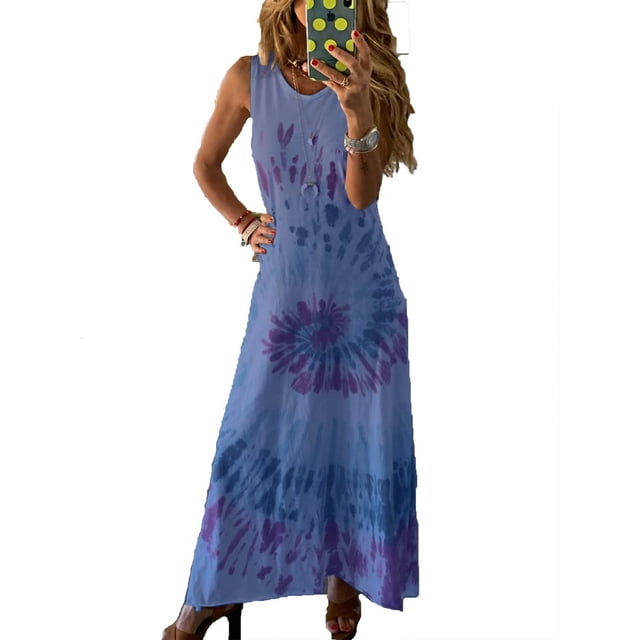 Robe Longue Maxi Bohème Florale Grande Taille pour Femmes Manches Courtes Robe Maxi Bohème Florale Robe d'Été Dégradée pour Fête Vacances Robe Longue Bretelles Évasée