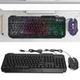 thumbnail image 3 of Keyboard Wired Keyboard And Mouse Set Mechanical Cracked Character Illuminated Gaming Accessories, 3 of 8