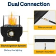 thumbnail image 5 of SPECSTAR 40,000 BTU Tabletop Propane Fire Pit, 30-inch Outdoor Rectangular Fireplace with Glass Rocks, Wind Glass Shield, Bottom/Side Mounted Fire Bowl Smokeless for Patios, 5 of 8