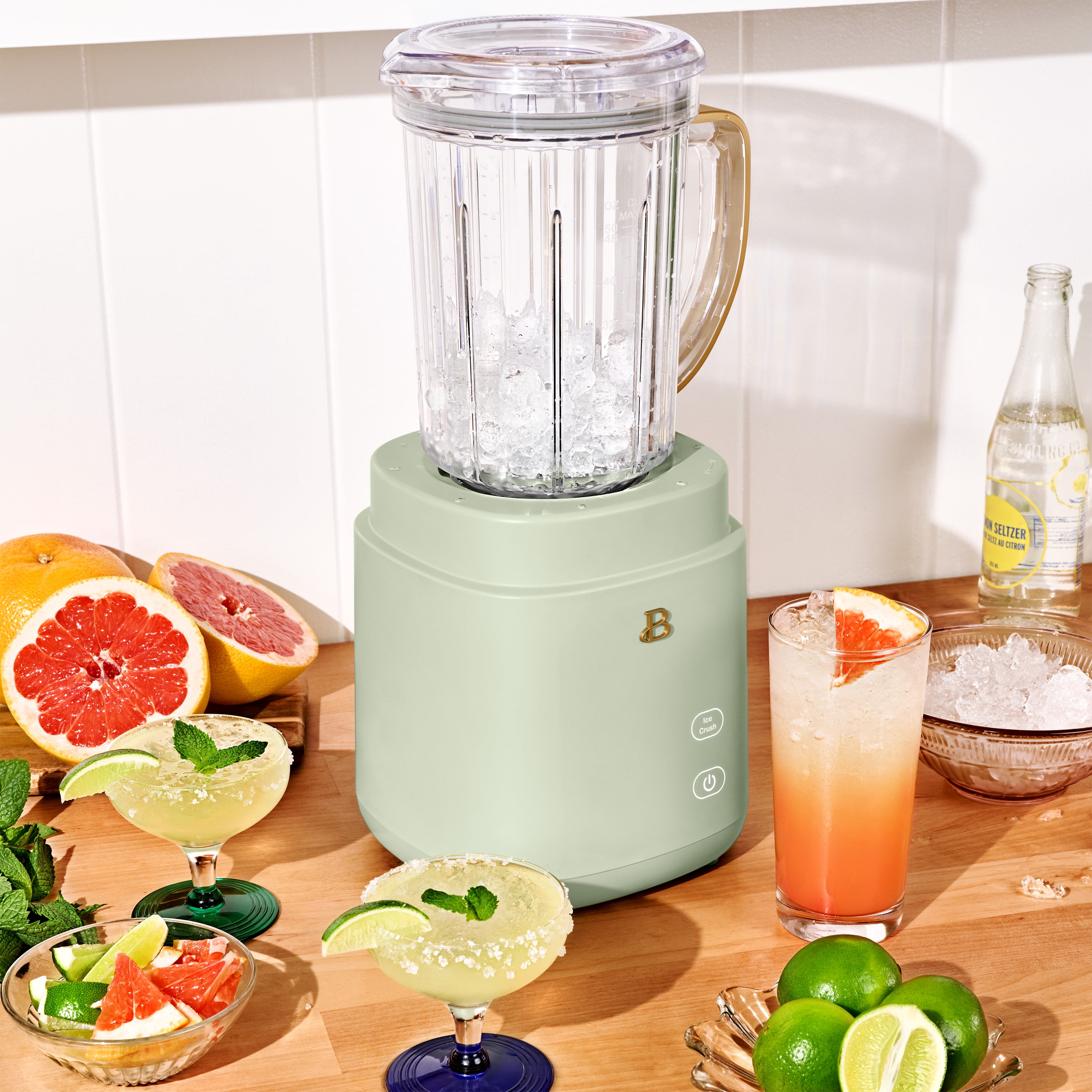 Beautiful 3-in-1 Kitchen System, Blender, Food Processor & Personal Blender, Sage Green by Drew Barrymore