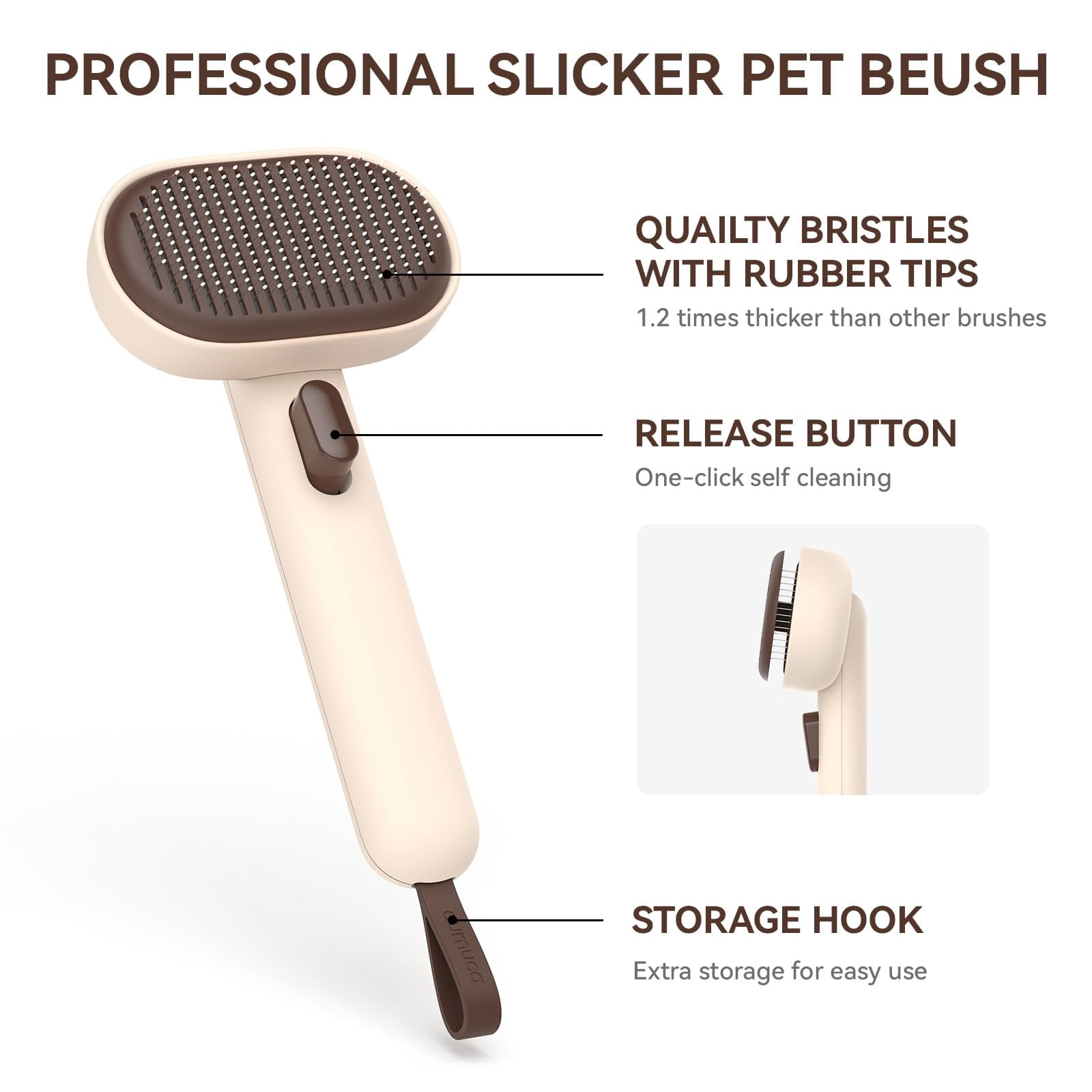 Cat Brush for Shedding, Cat Brushes for Indoor Cats, Cat Brush for Long or Short Haired Cats, Cat Grooming Brush Cat Comb for Kitten Rabbit Massage Removes Loose Fur