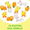 thumbnail image 3 of Joyfy 12 Pcs Easter Eggs Shell, Bunny Carrot Chick Pattern Empty Plastic Fillable Easter Eggs Treat Containers for Easter Egg Hunt, Basket Stuffers Filler, Classroom Prize Supplies, Party Favor, 3 of 9