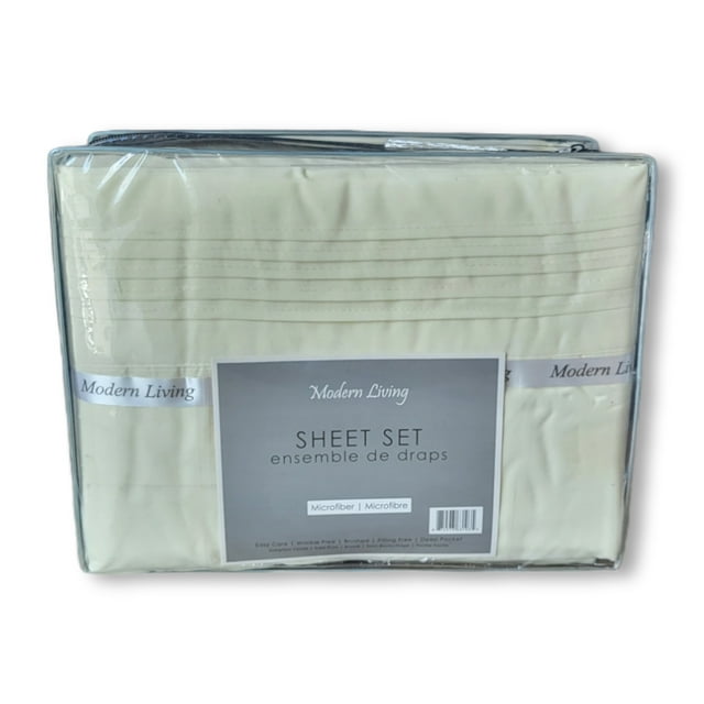 Cotton House - Microfiber Sheet Set, Wrinkle Free, Twin Size, Ivory