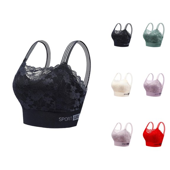 Minimizer Bras for Women Floral Lace Racerback Padded Side Support Full Coverage Bralette Everyday Bra