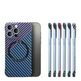 thumbnail image 3 of Allytechgroup Case for Apple iPhone 15 Plus, Thin Frameless Carbon Fiber PC Shock Absorption Bumper Case Cover for Apple iPhone 15 Plus Compatible with Magsafe Charging, Purple, 3 of 4