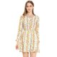 thumbnail image 1 of Allegra K Vestido Mini Estampado Floral Cuello Con Volantes Casual Para Mujeres Blanco M, 1 of 7