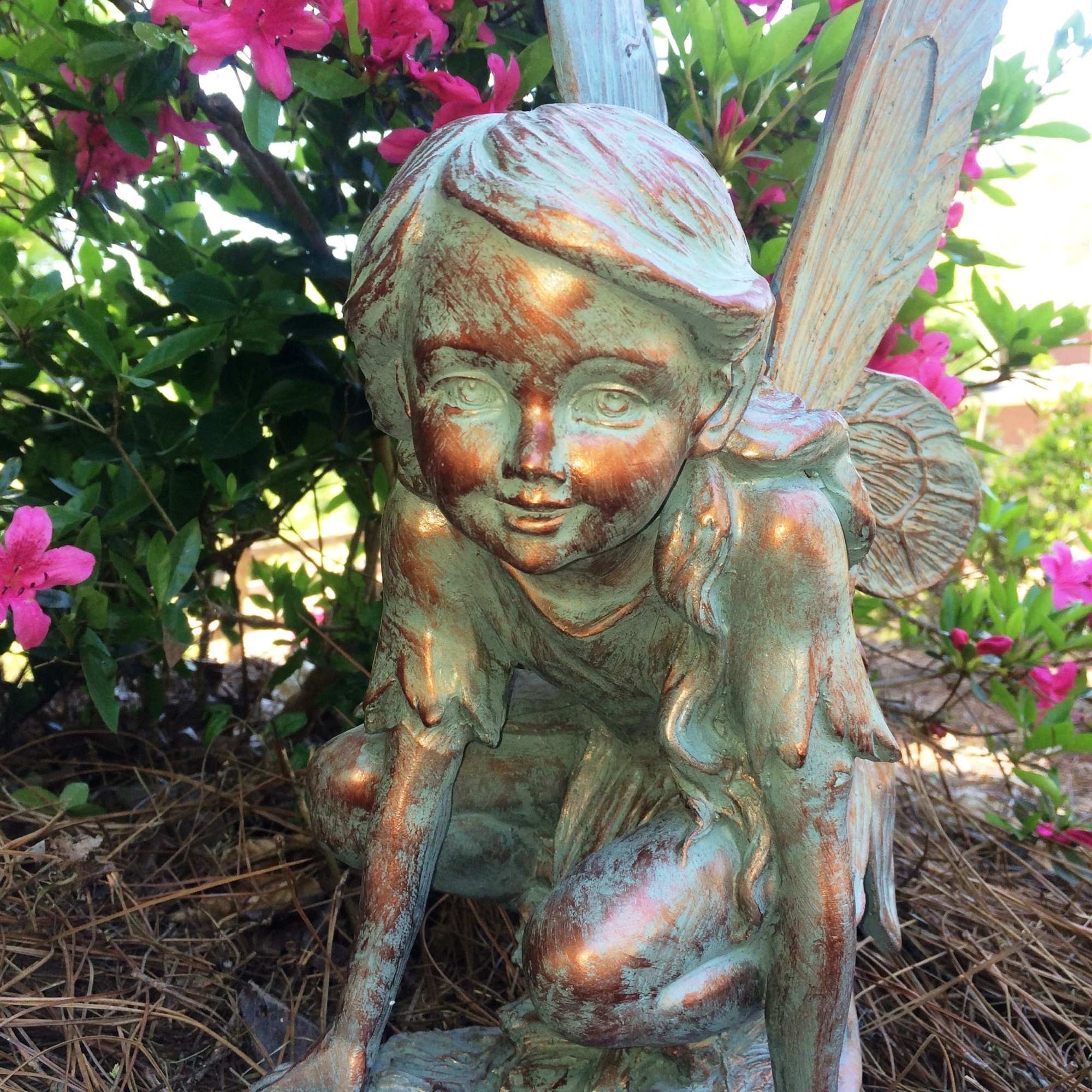 Homestyles 17"H Butterfly Fairy in Bronze Patina Home Patio & Garden Statue