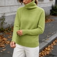 thumbnail image 5 of Cmfcve Womens Turtleneck Sweater Long Sleeve Slim Fit Casual Pullover Knit Shirs Fall Winter Basic Layering Top, 5 of 7