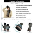 thumbnail image 5 of QKURT Women’s Beanie Gloves Scarf Set, Winter Thermal Pom Pom Hats Mittens Neck Scarf Set for Ladies Girls Outdoor Wearing, 5 of 7