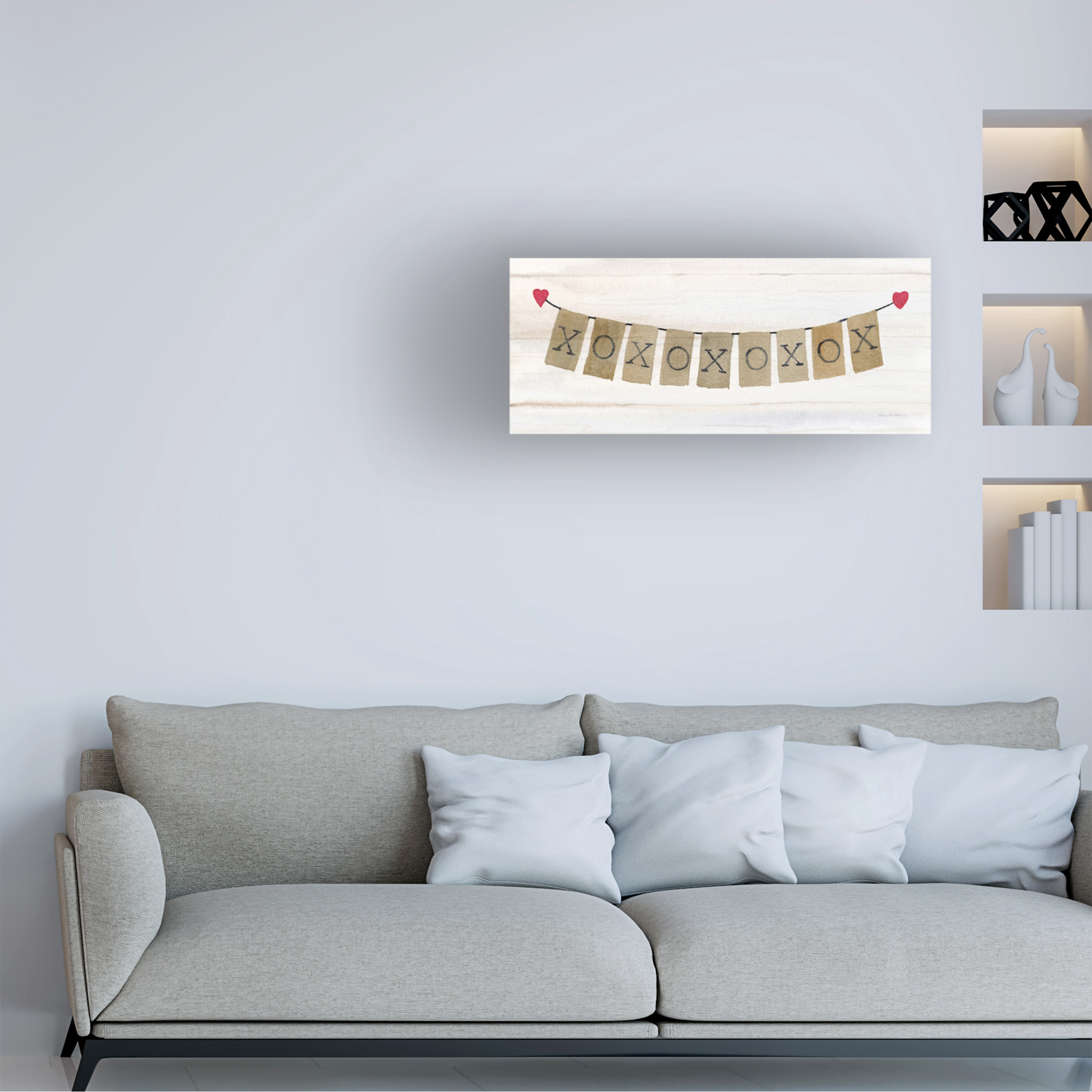 Trademark Fine Art 'Rustic Valentine Banner I' Canvas Art by Kathleen Parr McKenna