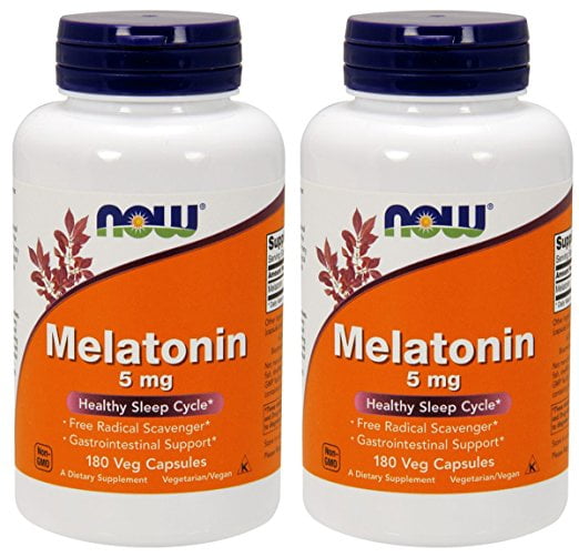 Now Foods - Melatonin 5 mg 180 Vcaps (Pack of 2)