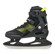 ROLLERBLADE Mens Bladerunner Igniter Black/Lime Ice Skates, Size: 10
