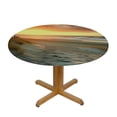 thumbnail image 3 of WYYP Sunset Round Table Cover 100% Polyester Fiber Outdoor Picnic Camping and Indoor Kitchen Dining Party White, 3 of 8