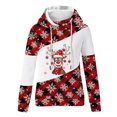 thumbnail image 4 of ICHUANYI Clearance Fashion Woman Long Sleeve T-Shirt Christmas Printing Hooded Blouse Tops(White, S) ICHUANYI WER2023081502200, 4 of 4