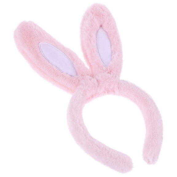 Raindrops Headbands for Girls Pink Plush Rabbit Ears 1Pack for New Year Celebration