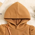 thumbnail image 4 of QUDDERR Toddler Girls Dresses with Bag Winter Hoodie Sweatshirt Princess Dresses 4-7 Years Long Sleeve Cotton Long Skirt Sweatsuit for Little Kids, 4 of 9