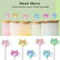 thumbnail image 2 of Silicone Straw Covers Cap Reusable Bow Straw Cover L2 Proof Protector Plugs, 2 of 9