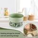 thumbnail image 4 of Organizador de armarios de cocina giratorio de 360° - Plato giratorio blanco de 9 pulgadas para especias, condimentos, almacenamiento en frigorífico y despensa, 4 of 7