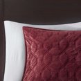 thumbnail image 4 of Madison Park Harper Faux Velvet Réversible 3 Piece Coverlet Set, Full/Queen, Rouge, 4 of 6