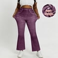 thumbnail image 6 of Stamzod Women's High Waisted Jeggings Pants Stretchy Tummy Control Bootcut Skinny Jean Leggings with Pockets Wine L, 6 of 8