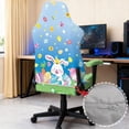 thumbnail image 6 of FUIALDOLG Happy Easter Day Theme Office Chair Covers Cute Rabbit Gamming Chair Covers with Zipper Non-slip Stain Resistant Furniture Protector 4 Pcs, 6 of 9