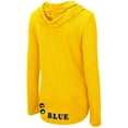 thumbnail image 3 of Women's Colosseum Maize Michigan Wolverines My Lover Lightweight Hooded Long Sleeve T-Shirt, 3 of 3