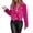 Hot Pink, variant on Faux Suede Moto Biker Jacket for Women, Lapel Collar Asymmetric Zip, Slim Fit Cropped Fall Outerwear, 1 Piece, S-XXL, Plus Size Friendly