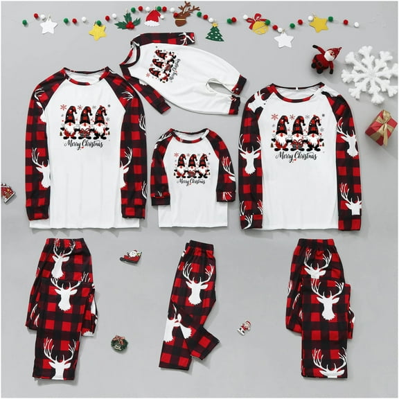 Odeerbi Christmas Pajamas for Family Holiday Long Sleeve Family Christmas Pajamas Matching Sets Infant Printed Parent Child Loungewear Set Two-Piece Sleepwear Xmas PJs Set Camouflage