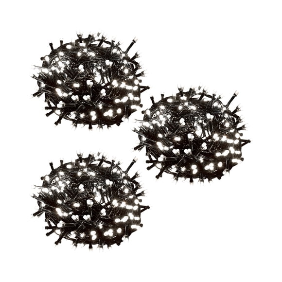 Serie Navideña Decorativa Luz Led Blanca Importadora La Merced  500 Focos 8 funciones 23 m Paquete 3 pz