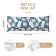 thumbnail image 3 of Balery Cute Rabbit Easter Funda Protectora para Almohada Corporal de Algodón Hipoalergénico con Cierre(55 x 21 pulgadas), Almohadas No Incluidas, 3 of 7