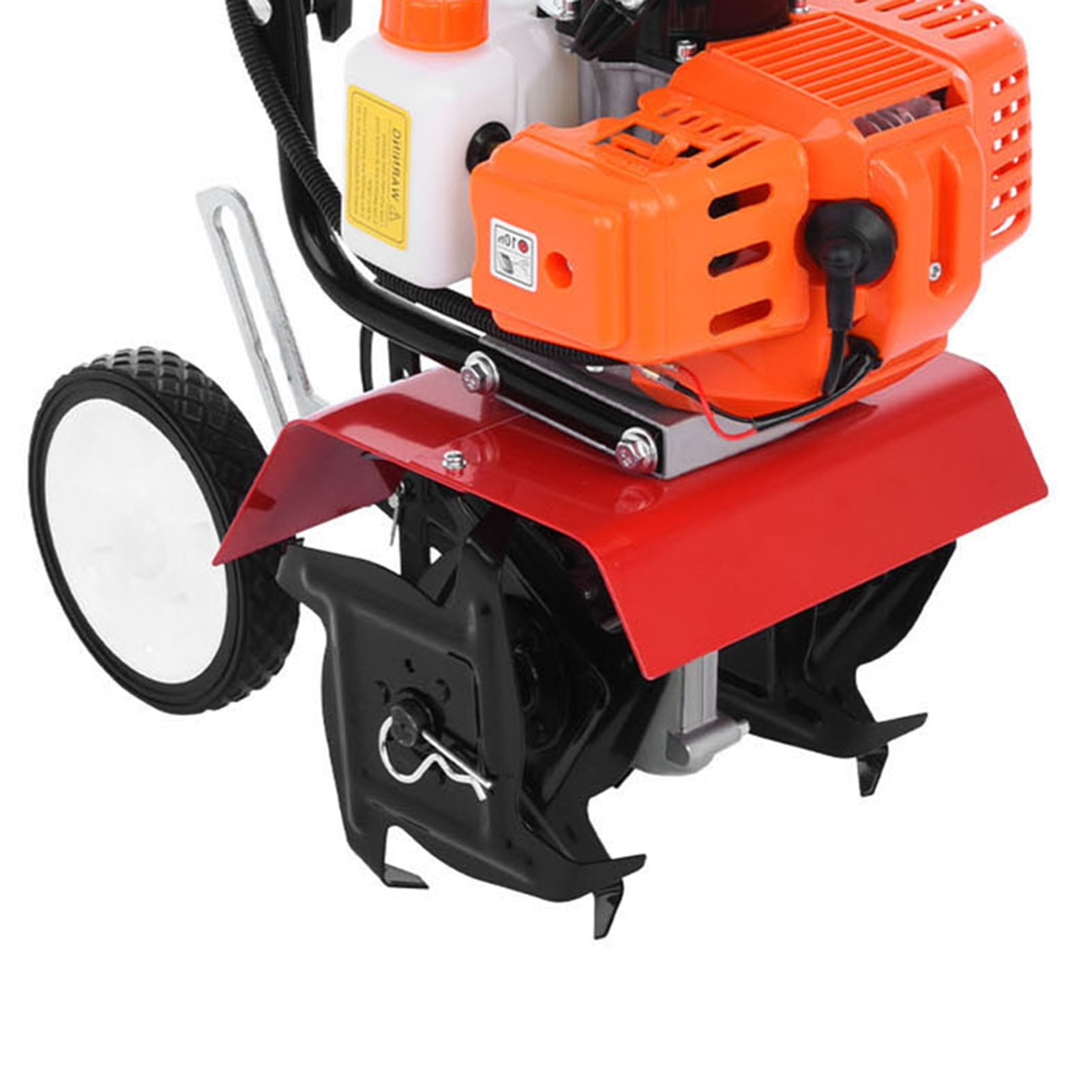 Gas Tiller for Gardening, 52cc Rototiller Gas Powered with 4 Blades, 2-Stroke Cultivator Tiller for Garden Lawn Soil, 3HP Mini Tiller with 11.8" Tilling Width & 3.9" Depth, Pull Start, 1.2L Tank