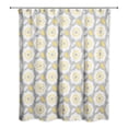 thumbnail image 2 of Creative Products Gray And Yellow Mod Flowers 71x74 Shower Curtain, 2 of 2