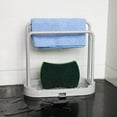 thumbnail image 6 of HonesrMatter Dish Rack, Over the Sink Dish Drying Rack, Kitchen Sink Organizer with Dishcloth Holder and Tray for Sponge Storage, Black, 6 of 7