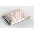 thumbnail image 2 of Ambesonne Snail Pillow Sham 2 Pack, Cartoon Concept Animal, 30"x20", Rose Sea Blue and Fawn, 2 of 3