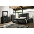 thumbnail image 2 of Bowery Hill Contemporary Wood Cal King Bed with LED Light in Gray, 2 of 6