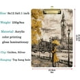 thumbnail image 2 of FMSHPON Stylish Romantic London Big Ben Clipboard Hardboard Wood Nursing Clip Board and Pull for Standard A4 Letter 13x9 inches, 2 of 6
