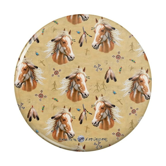 Palamino Horse Selfie Pattern Pinback Button Pin