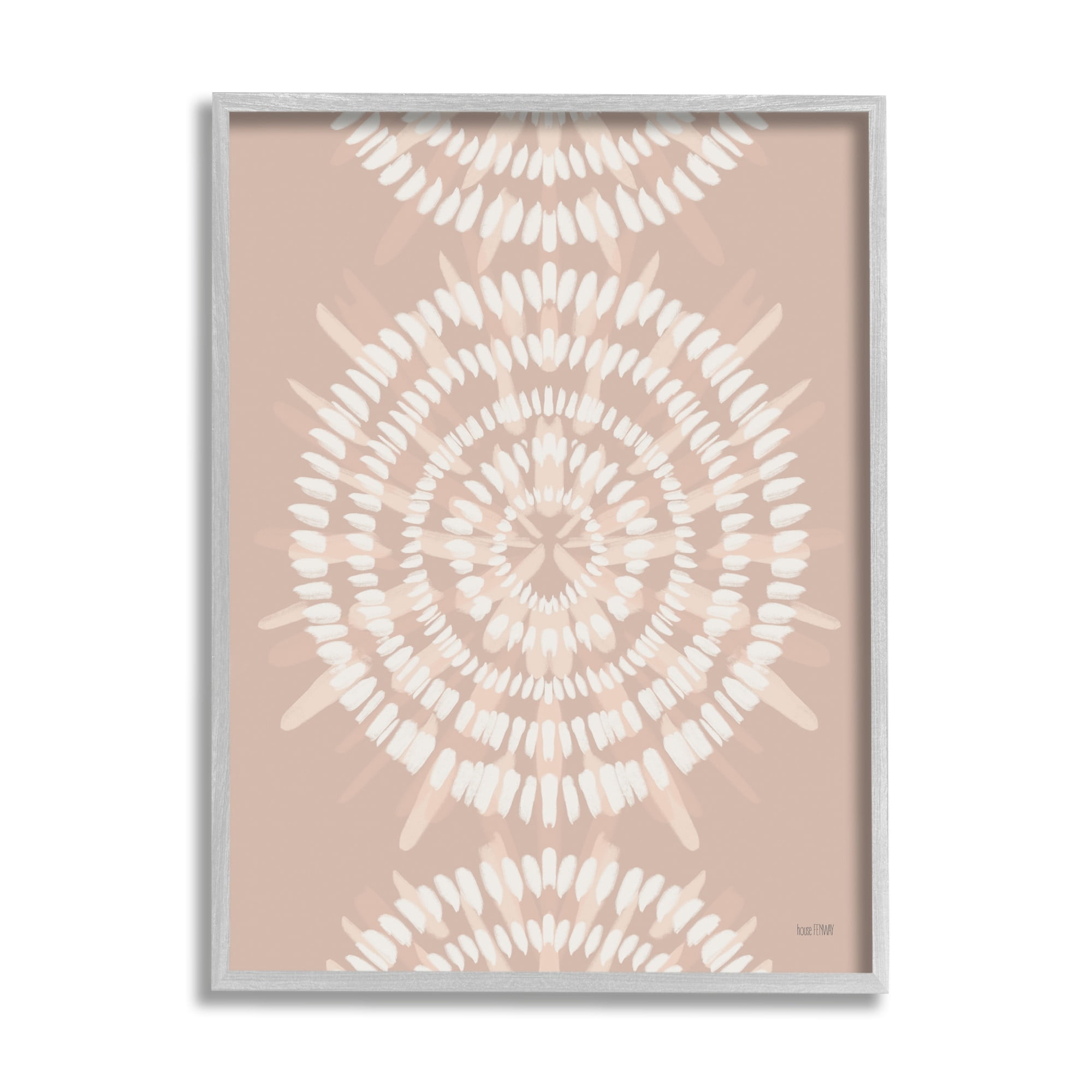 Stupell Industries Geometric Rose Gold Mandala Boho Flower Design,11 x 14, Design by House Fenway