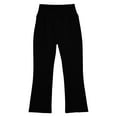 thumbnail image 3 of Girls Flare Pants High Waist Stretch Size 8-9 Years Old Black Bootcut Leggings, 3 of 7