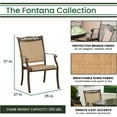 thumbnail image 4 of Hanover Fontana 9-Piece Outdoor Dining Set with 8 Sling Dining Chairs and 95-in. x 60-in. Oval Cast-Top Dining Table, 4 of 8