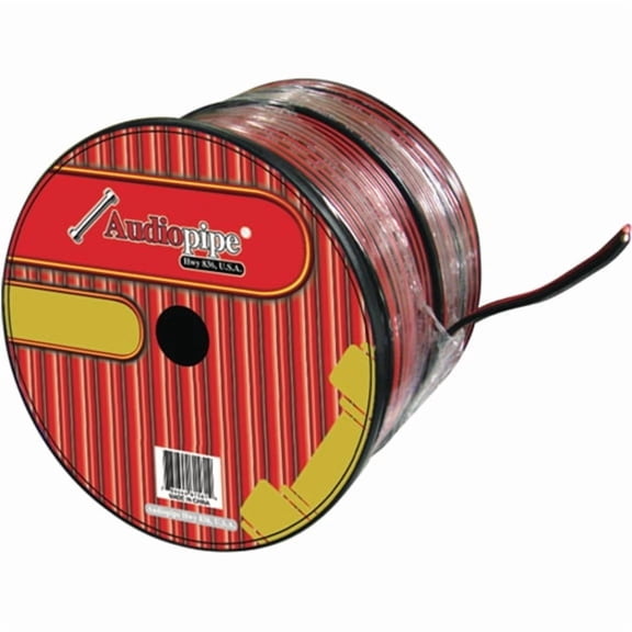 Audiopipe Speaker Wire 12-Gauge 500 Foot Spool - Clear Insulation