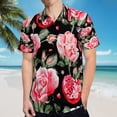 thumbnail image 5 of High Quality Hawaiian Shirts for Men Short Sleeve Aloha Beach Shirt Floral Summer Casual Button Down Shirts Blouses AJUZHN, 5 of 7