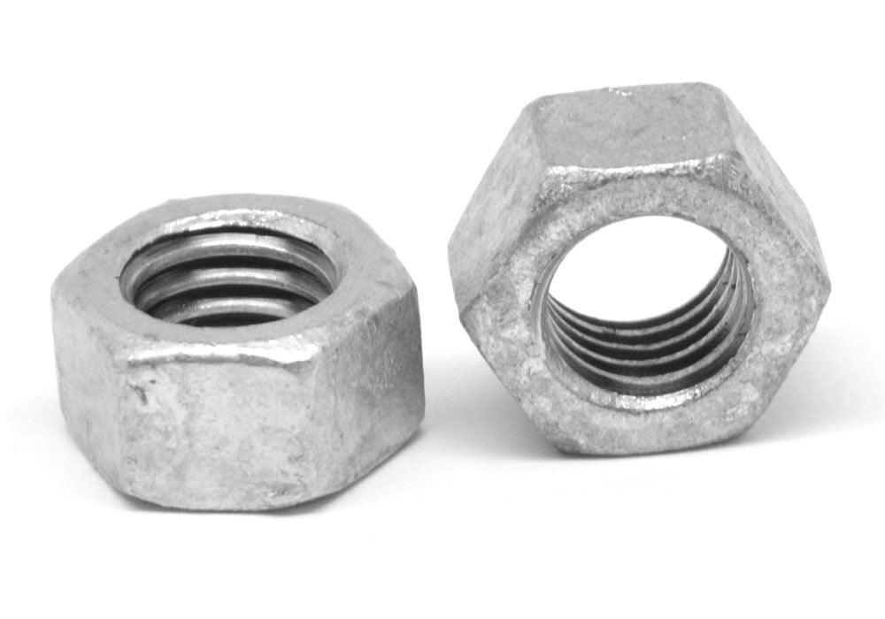 7/16-14 HEX NUTS HOT DIPPED GALVANIZED 100 PIECES 100 