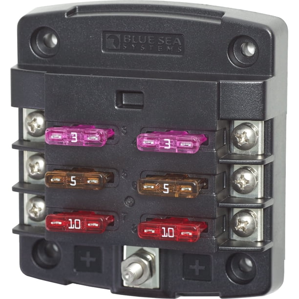 Bloque de fusibles Blue Sea Systems 5033 ST Blade 6 Circuit