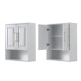 thumbnail image 4 of Daria Over-the-Toilet Bathroom Wall-Mounted Storage Cabinet in White with Brushed Gold Trim, 4 of 4