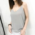 thumbnail image 4 of fvwitlyh Grey White Tank Tops Women Women Summer Stretch Slim Round Neck Ribbed Tank Basic Solid Top XX-Large, 4 of 5
