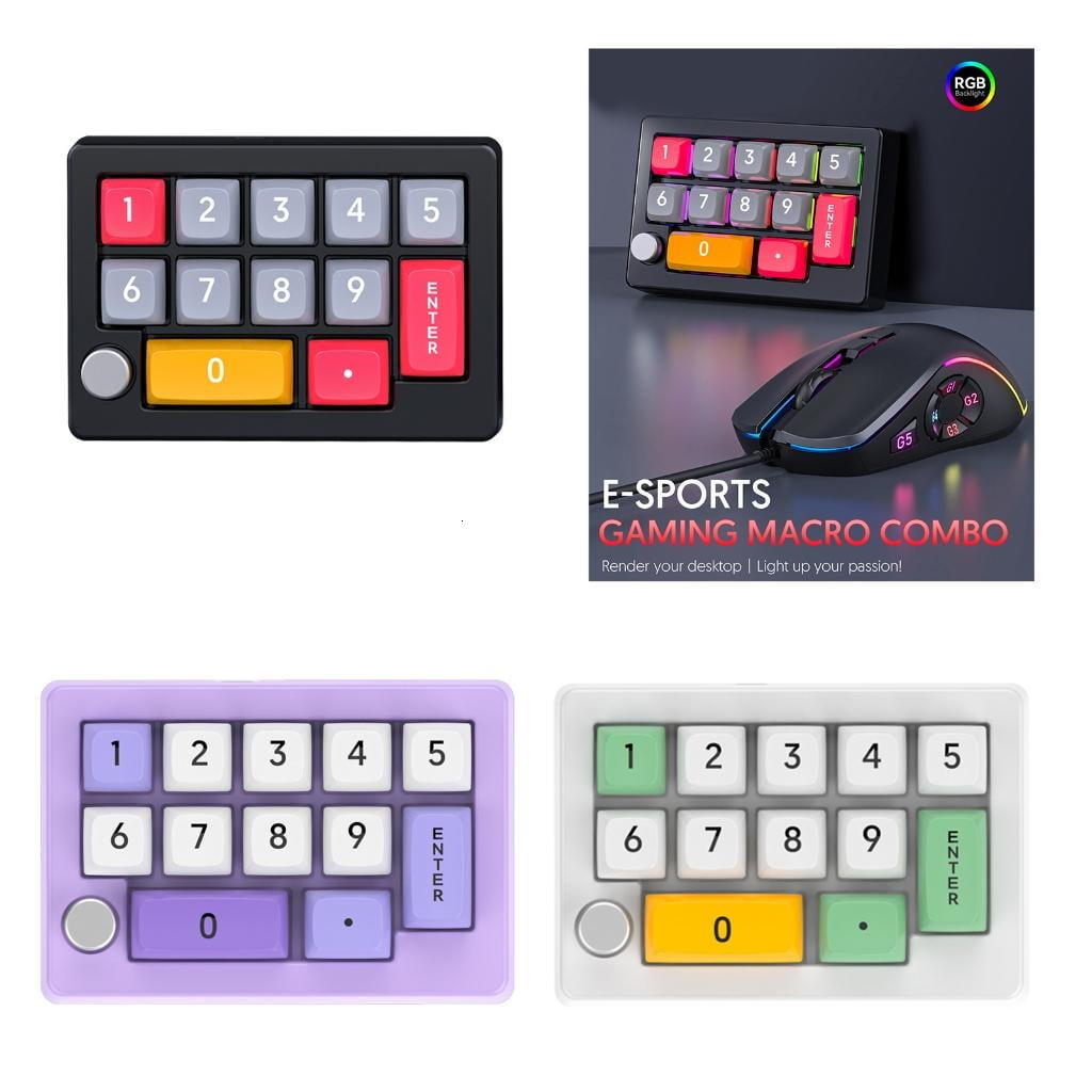 SIEYIO Multifunctional Programmable Macro Numeric Keyboard for Gaming/Working User Friendly Designs, USB Compatibility